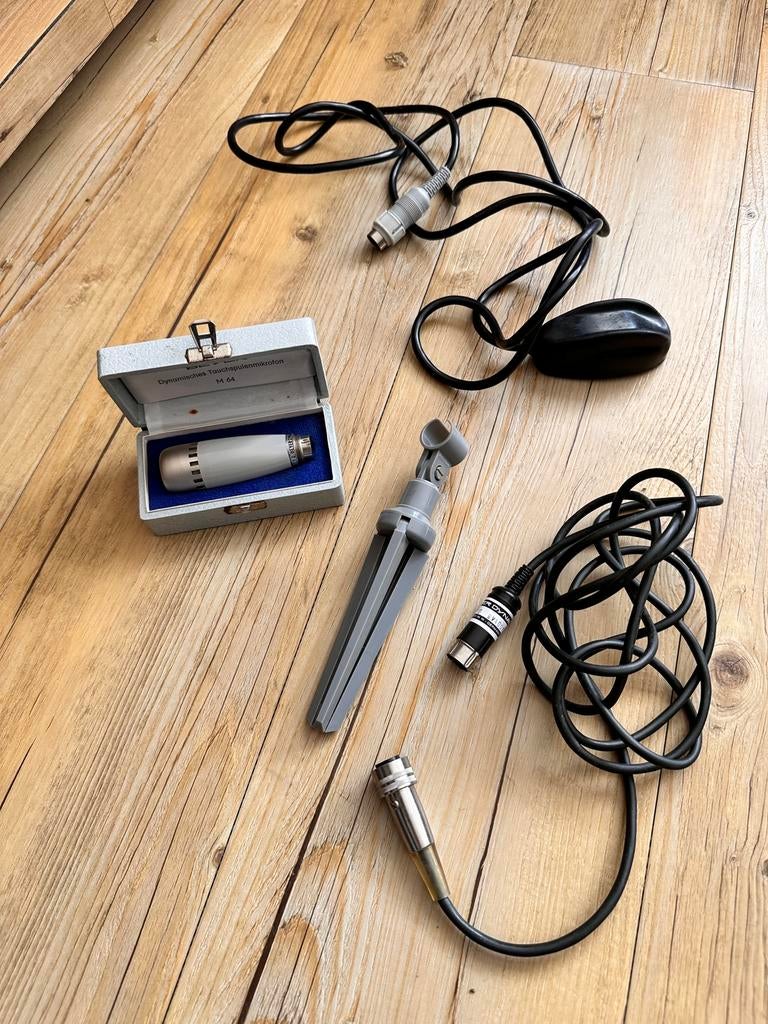 Beyerdynamic M64 microfoon + PTT + kabels (jaren 60), Muziek en Instrumenten, Ophalen of Verzenden, Gebruikt, Overige typen