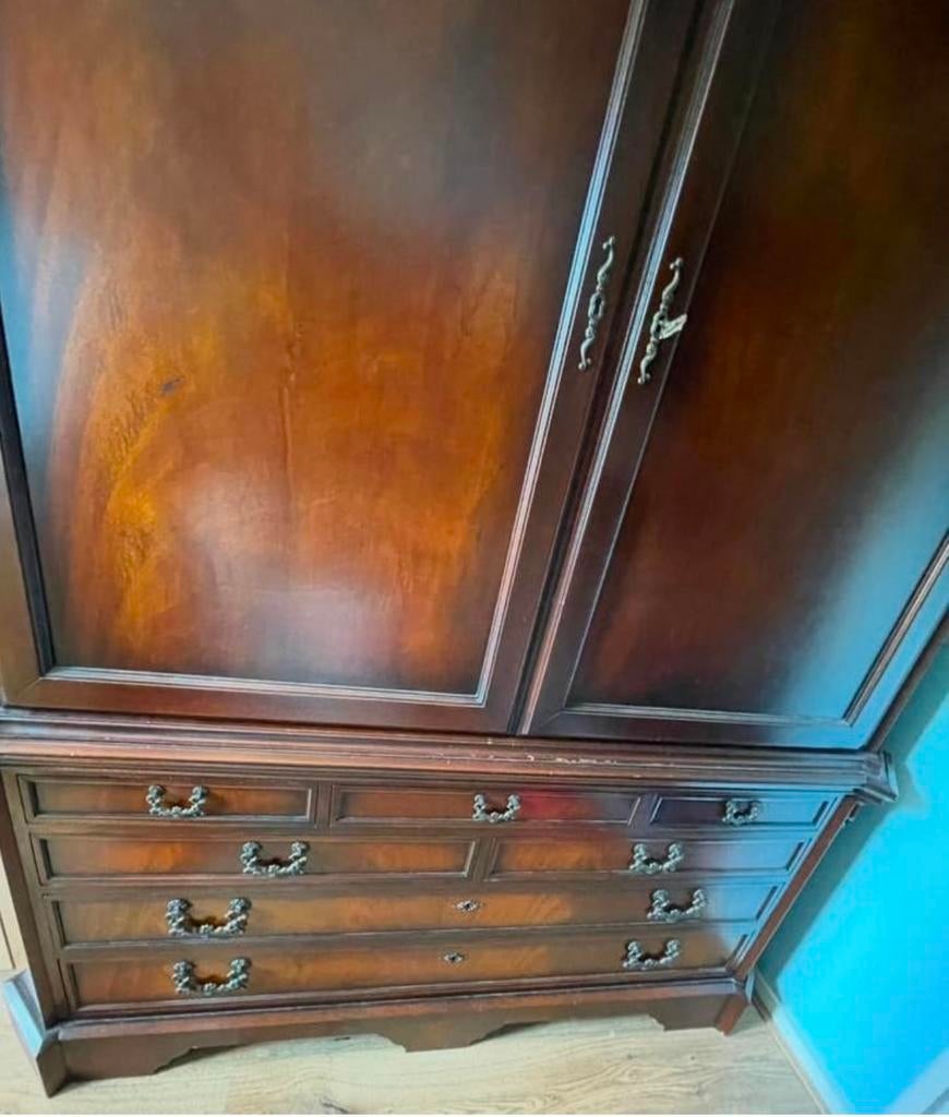 Antieke mahoniehouten kast/ kabinet, Ophalen