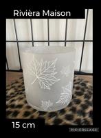 Riviera Maison Windlicht Bladeren 15 cm, Wit, Ophalen of Verzenden, Minder dan 50 cm, Glas