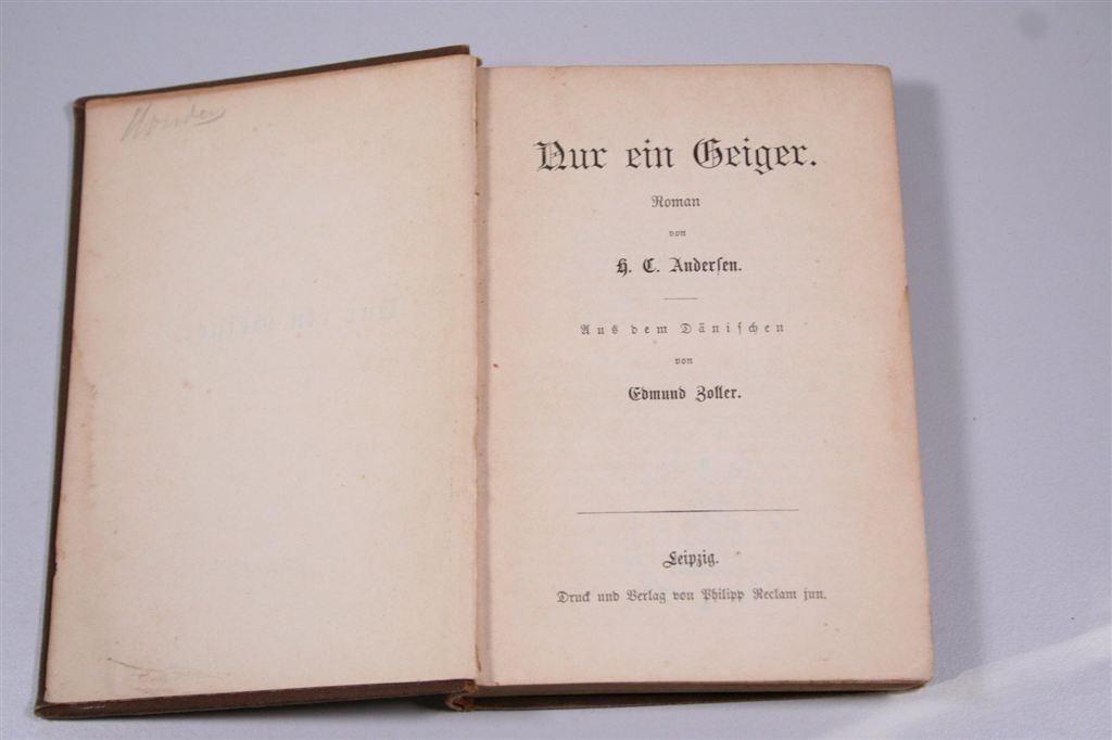 Nur ein Geiger — Andersen [18--] — Vintage, Antiek en Kunst, Antiek | Boeken en Bijbels, Ophalen of Verzenden