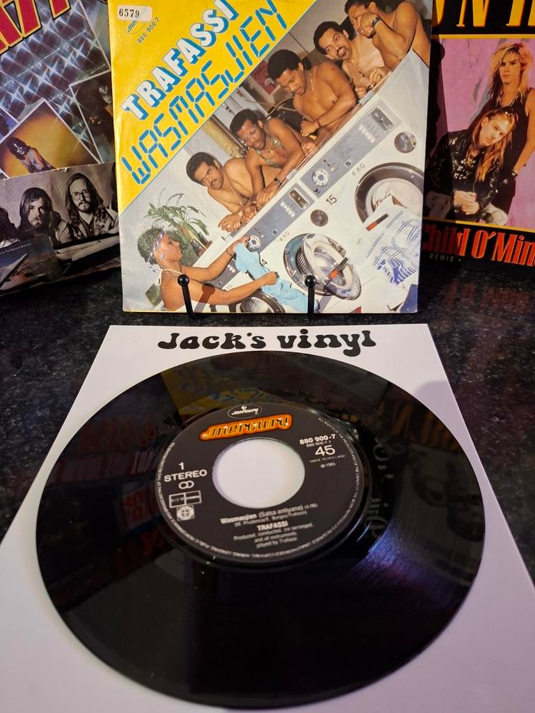 Trafassi - Wasmasjien (Single Vinyl) 1985, Cd's en Dvd's, Ophalen of Verzenden, Gebruikt, Overige formaten, Levenslied of Smartlap