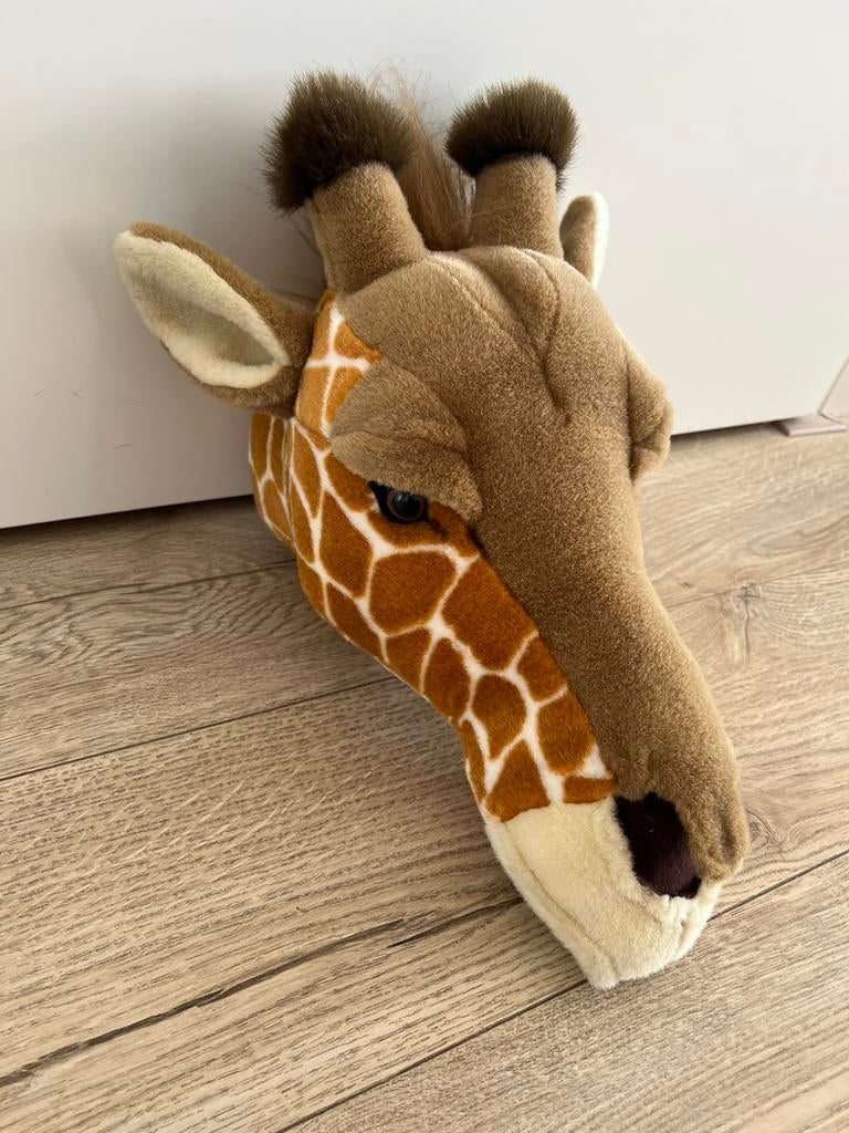 Wild and Soft pluche dierenkop – giraf, Ophalen of Verzenden, Zo goed als nieuw, Wanddecoratie