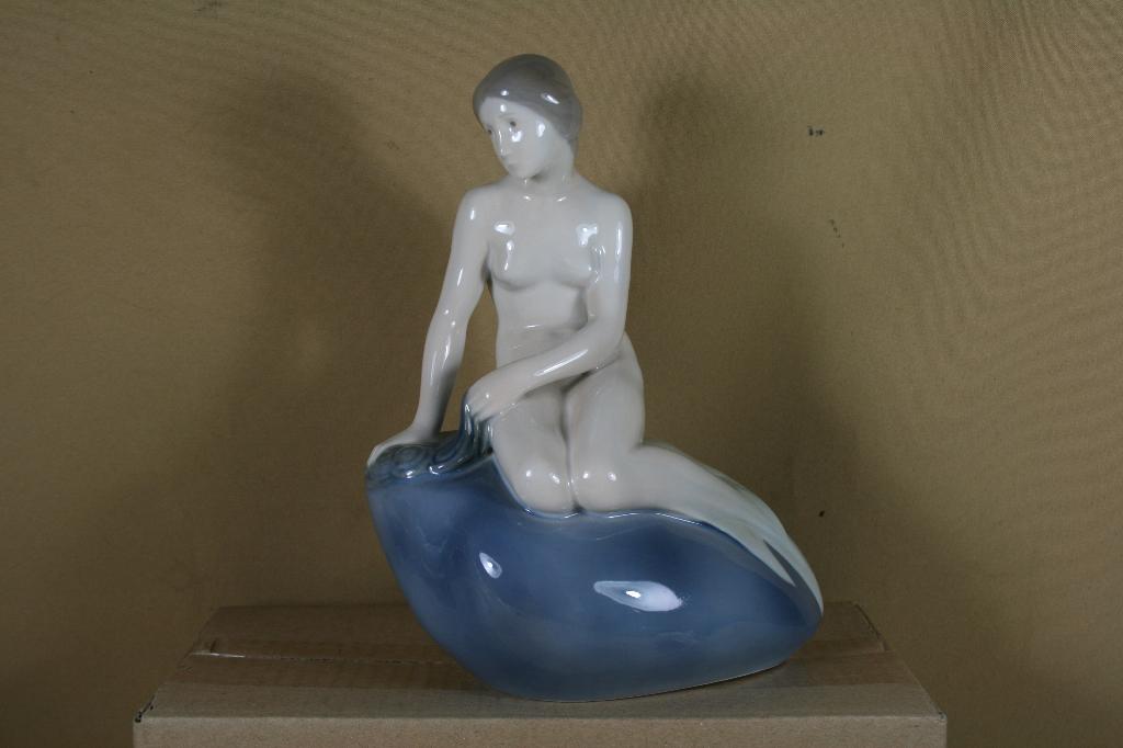 Groot Royal Copenhagen porseleinen beeld nr.4431 Zeemeermin, Ophalen of Verzenden