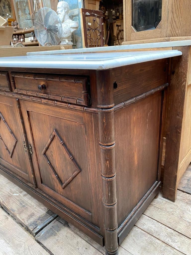 Vintage kast faux bamboe commode