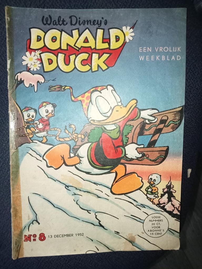 Donald Duck Weekblad - Nr. 8, 13 december 1952, Boeken, Ophalen of Verzenden, Gelezen, Walt Disney