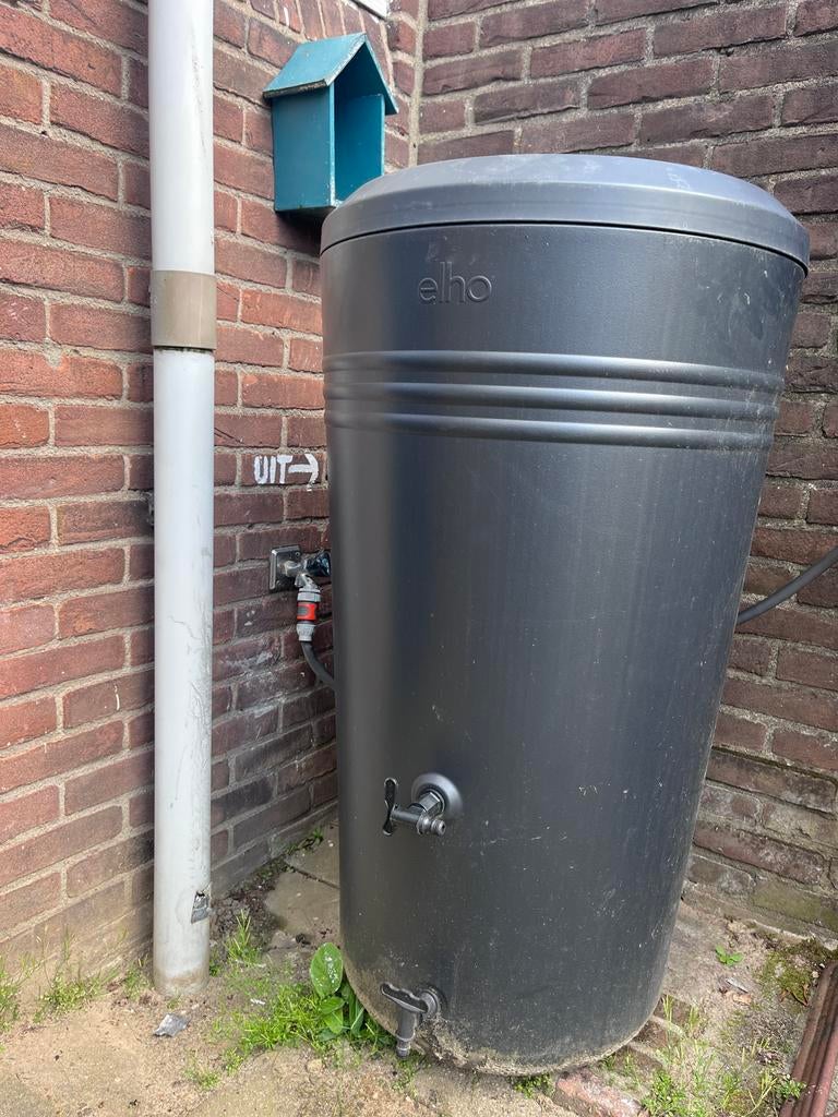 Elho Regenton met plantbak, Ophalen, Kunststof, Gebruikt, Met kraantje