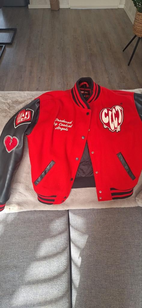 Bomberjas, meisjes. Rood,zwart,maat 158/164,Coolcat, Kinderen en Baby's, Kinderkleding | Maat 164, Gebruikt, Meisje, Coolcat, Ophalen of Verzenden