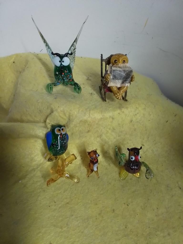 2282) 5 mooie speciale uiltjes, Verzamelen, Beelden en Beeldjes, Ophalen of Verzenden, Zo goed als nieuw