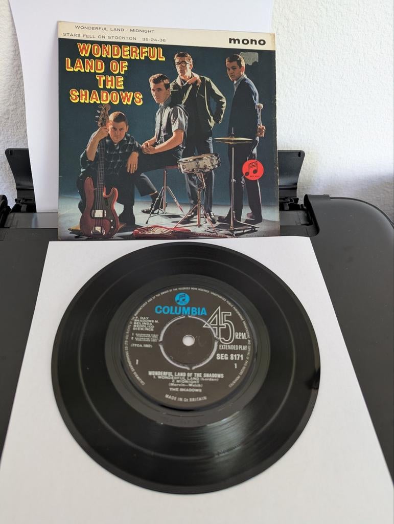 The Shadows - Wonderful land ( vinyl single EP ), Gebruikt, 7 inch, Ophalen of Verzenden, 1970 - 1979