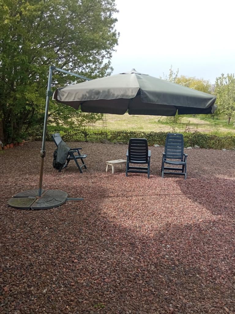 Zweefparasol, Tuin en Terras, Parasols, Gebruikt, Zweefparasol, Ophalen