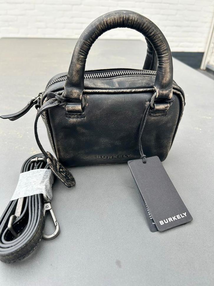 Burkely Distress Deon handtas- Echt leer., Sieraden, Tassen en Uiterlijk, Tassen | Damestassen, Nieuw, Handtas, Zwart, Ophalen of Verzenden