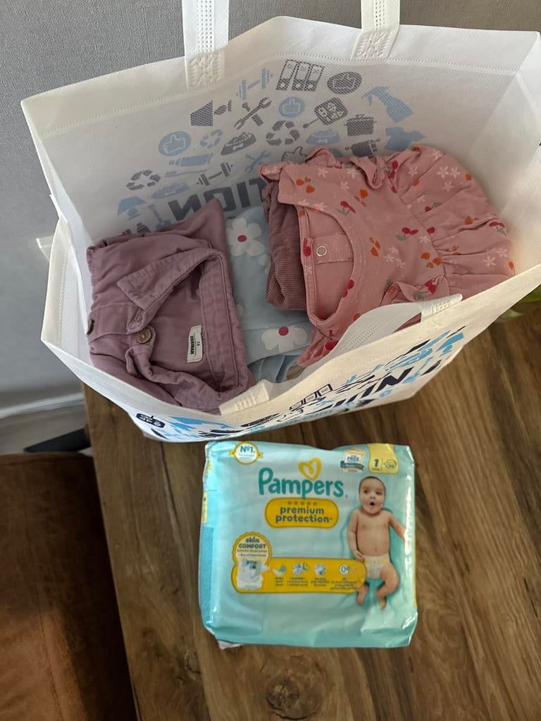Newborn kleding pakket maten 56 t/m 74, Ophalen of Verzenden, Gebruikt, Meisje