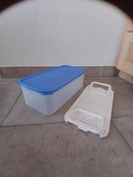 Tupperware ruimtespaarder/bewaarbak/vers/broodtrommel 6 ltr., Ophalen of Verzenden, Zo goed als nieuw, Blauw, Overige typen