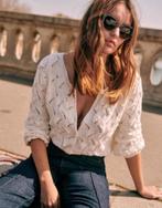 Sezane vest Marthe katoen eyelet mt XL voor L/M ZGAN, Overige kleuren, Verzenden, Maat 42/44 (L), Zo goed als nieuw