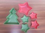 setje snackschaaltjes voor de kerst 6 stuks, Overige materialen, Ophalen of Verzenden, Overige stijlen, Schaal of Schalen
