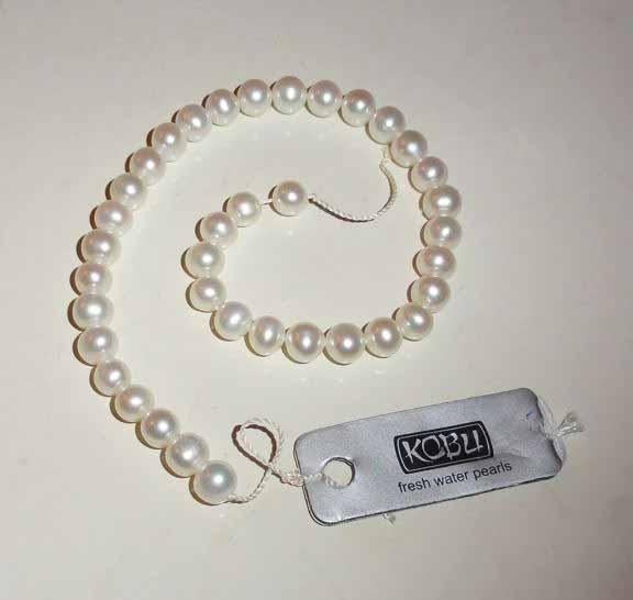 Parels Kobu Streng Gecultiveerde parels cremekleurig, Sieraden, Tassen en Uiterlijk, Edelstenen, Ophalen of Verzenden, Nieuw