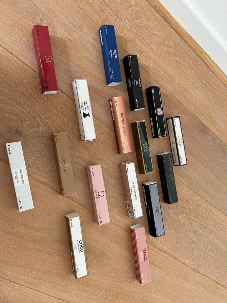 Diverse parfum samples - 33ml flesjes, Sieraden, Tassen en Uiterlijk, Uiterlijk | Parfum, Nieuw, Ophalen of Verzenden