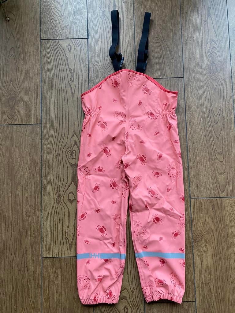 Set Helly Hansen speel/regenpak met jas mt 128 koraal, Ophalen of Verzenden, Nieuw, Jongen of Meisje, Jas