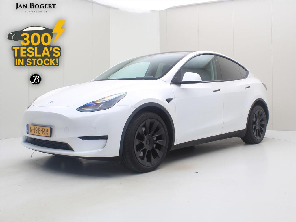 Tesla Model Y Long Range AWD 351pk [ AUTOPILOT+19 INCH+PREMI, Auto's, Tesla, Automaat, Zwart, Wit, Origineel Nederlands