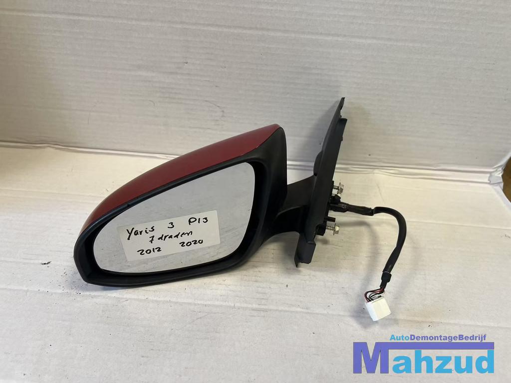 TOYOTA YARIS 3 P13 Rood links spiegel 2012-2020, Info@toyota.co.jp, Gebruikt, Toyota Motor Corporation, Toyota