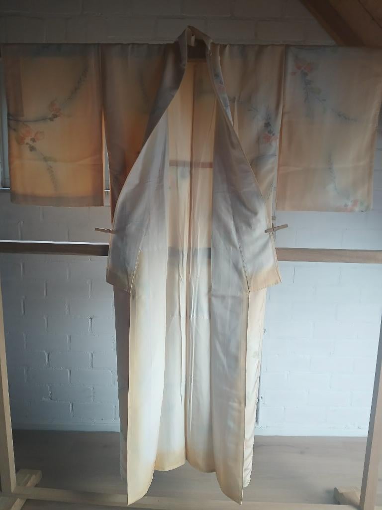 Traditionele Japanse Kimono orange bloem, Ophalen of Verzenden