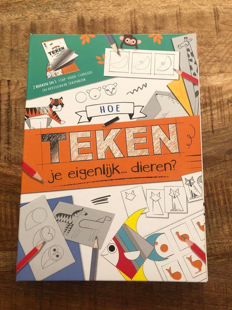 Leren tekenen: leuk boek om dieren te leren tekenen, Ophalen of Verzenden, Zo goed als nieuw, Tekenen en Schilderen, Geschikt voor kinderen