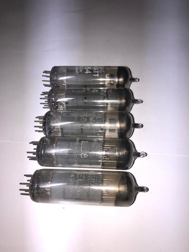 PHILIPS miniwatt EL84 buizen 5 stuks gemeten en goed, Audio, Tv en Foto, Radio's, Ophalen of Verzenden