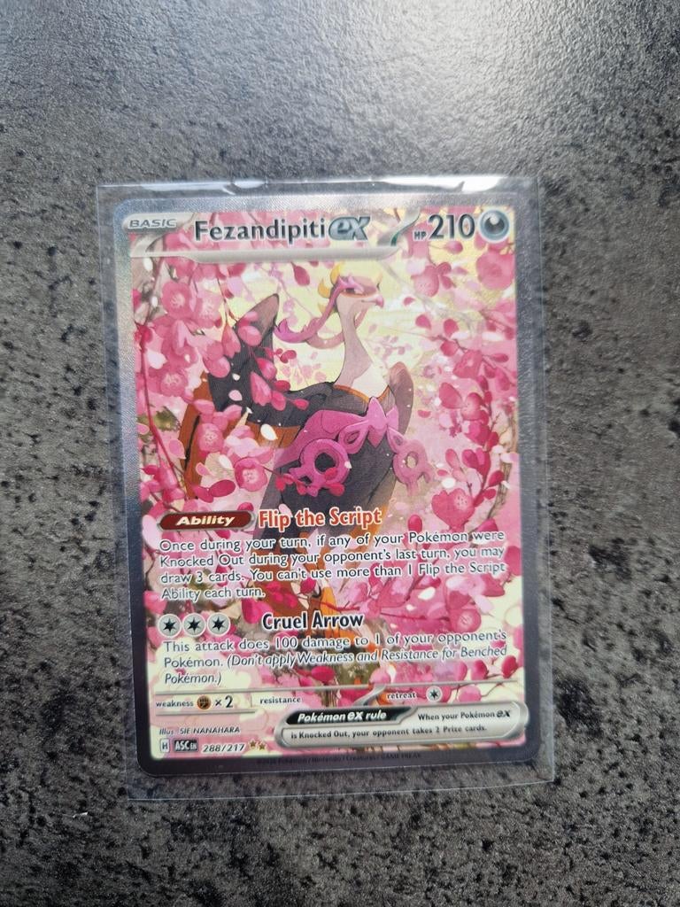 Fezandipiti 288/217 ascended heroes fullart ex psa charizard, Ophalen of Verzenden, Nieuw, Losse kaart, Foil