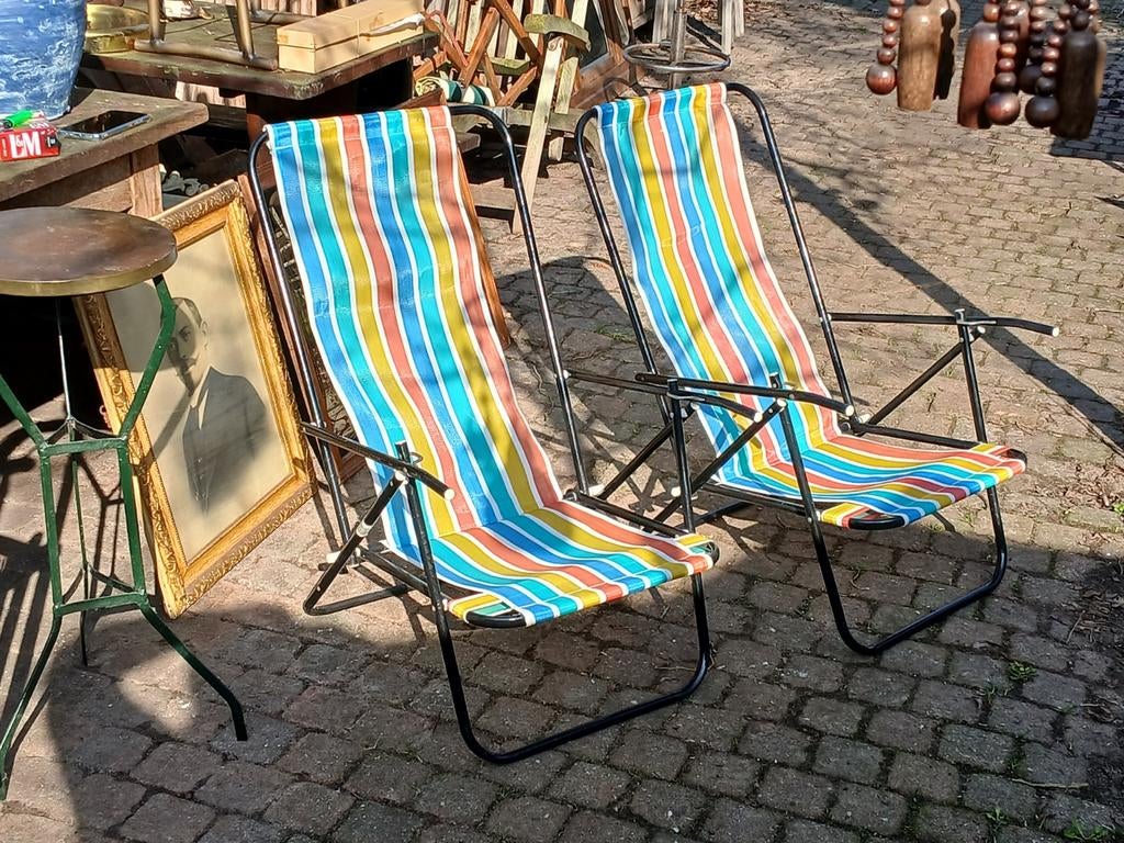 Set van 2 vintage strandstoelen - made in Brasil., Ophalen of Verzenden