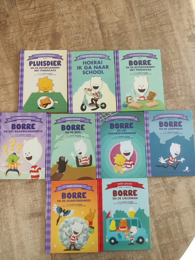 Nieuw - 10 x De gestreepte boekjes .Borre  Groep 1 2 - 3, Ophalen of Verzenden, Nieuw, Borre leesclub, 3 tot 4 jaar