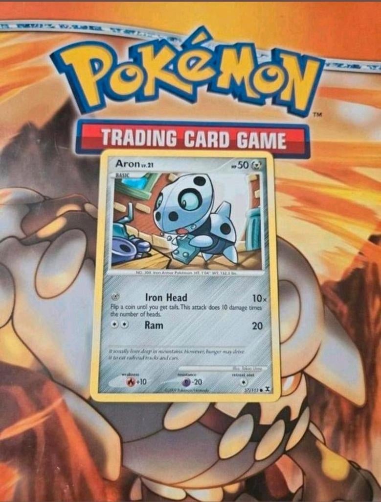 Aron 57/111 Platinum Rising Rivals pokemon kaart, Ophalen of Verzenden, Zo goed als nieuw, Losse kaart