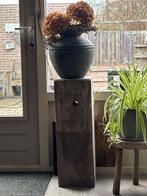 Robuuste houten meerpaal / sokkel, Huis en Inrichting, Woonaccessoires | Zuilen en Pilaren, Ophalen, Gebruikt