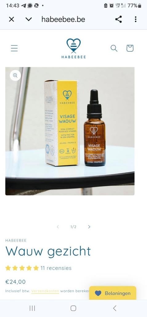 Visage Waouw NIEUW bio huidverzorging jojoba propolis &, Ophalen of Verzenden, Nieuw, Gehele gezicht, Toebehoren