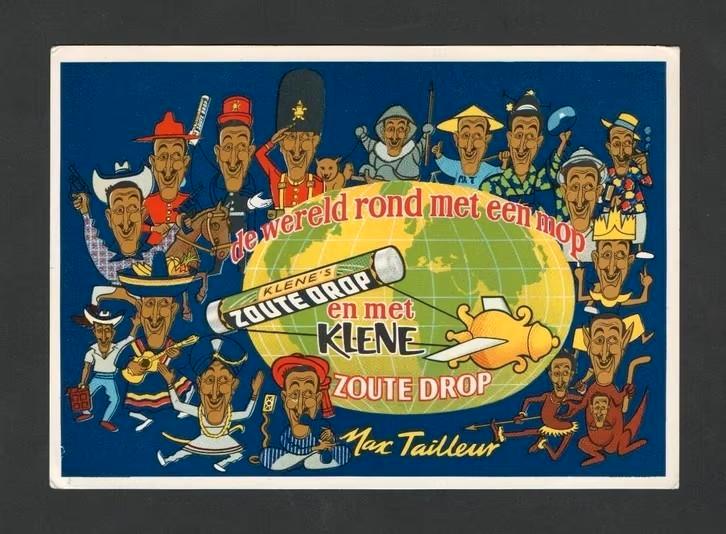 Max Tailleur De Wereld Rond Met Een Mop, Klene Zoute Drop., Verzamelen, Ansichtkaarten | Nederland, Ongelopen, Noord-Holland, 1940 tot 1960