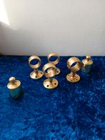 Leuningtouwset 6-delig messing - zonder touw, Ophalen of Verzenden, Gebruikt, Koper of Messing, Overige typen