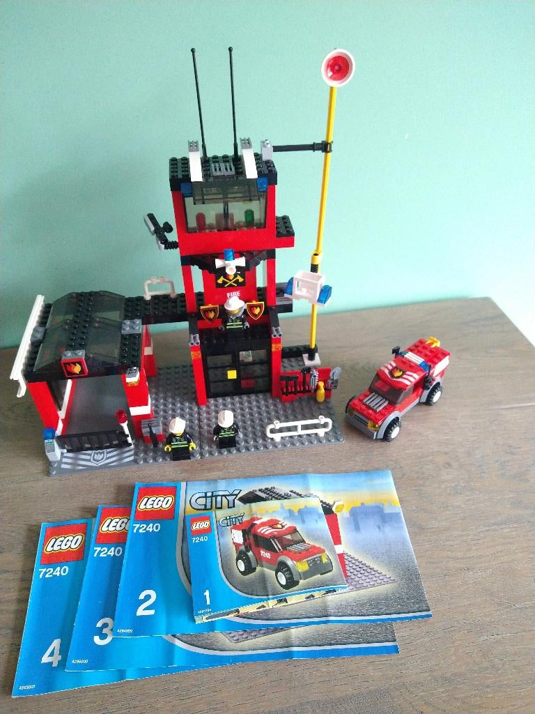 Lego City 7240 Fire station Brandweerkazerne, Ophalen of Verzenden, Gebruikt, Complete set, Lego