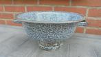 grijsgewolkt emaille vergiet op voet, doorsnee 26cm, Ophalen of Verzenden