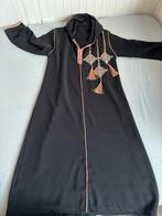 Zwarte Marokkaanse Djellaba Kaftan met Gouden Borduurwerk, Zwart, Nieuw, Ophalen of Verzenden, Maat 34 (XS) of kleiner
