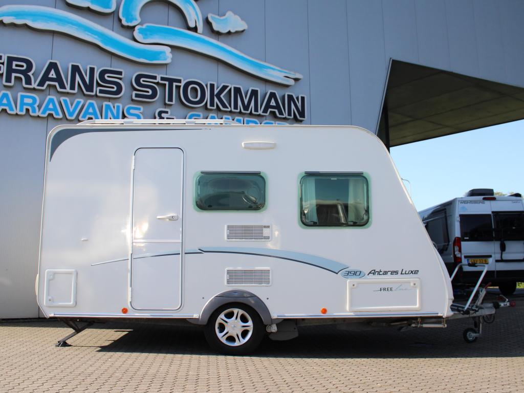 Caravelair Antares Luxe 390 Mover Voortent Luifel Dwars bed, Caravans en Kamperen, Caravans, Schokbreker, Tot en met 2, Bedrijf