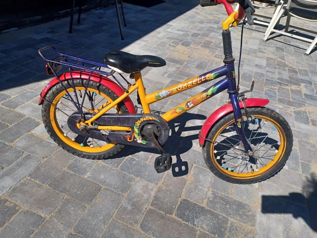 Gazelle Jungle 16 inch kinderfiets, Fietsen en Brommers, Fietsen | Kinderfietsjes, Gebruikt, 16 tot 20 inch, Terugtraprem, Ophalen
