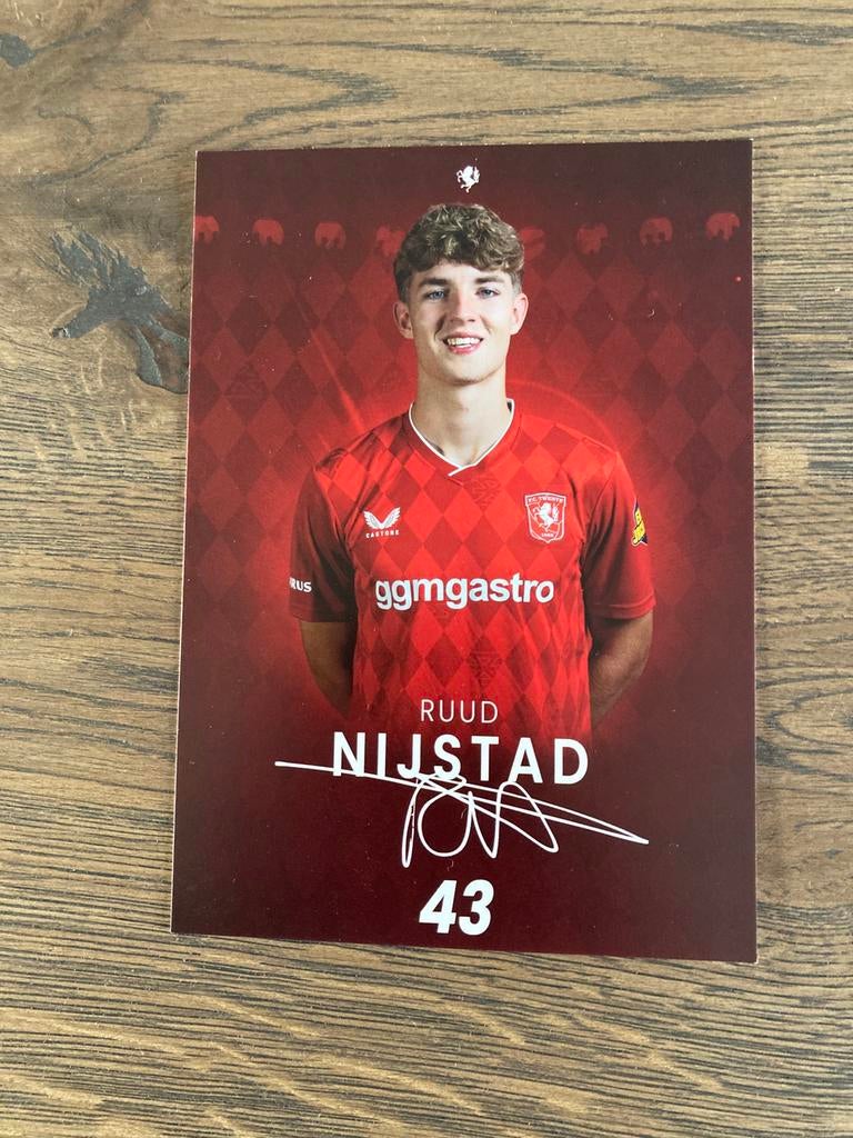 FOTOKAART RUUD NIJSTAD FC TWENTE, Ophalen of Verzenden, Zo goed als nieuw, F.C. Twente, Spelerskaart