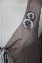 Crushed coffee/ cream Boho jurk Vintage mt S Vaste prijs OPR, Kleding | Dames, Bruin, Verzenden, Zo goed als nieuw, Knielengte