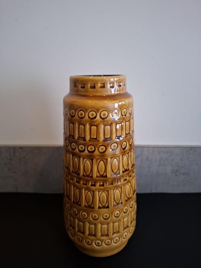 Scheurich vaas 20cm West Germany 260-22 – Fat Lava stijl, Gebruikt, Overige kleuren, Aardewerk of Porselein, Ophalen of Verzenden