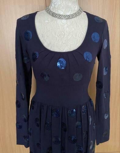 Juffrouw Jansen jurk maat S NIEUW [v], Blauw, Nieuw, Ophalen of Verzenden, Knielengte