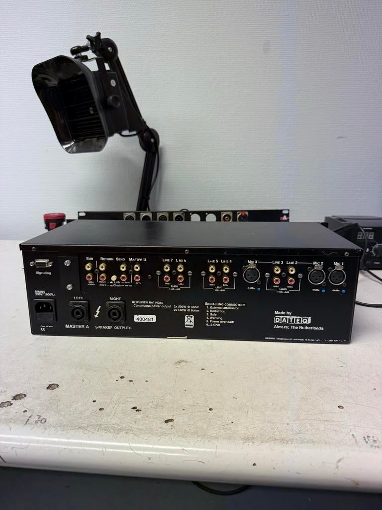 Dateq MAC 5 Mixer - Versterker defect, kraak in mixer, Muziek en Instrumenten, Ophalen of Verzenden, Gebruikt, 5 tot 10 kanalen
