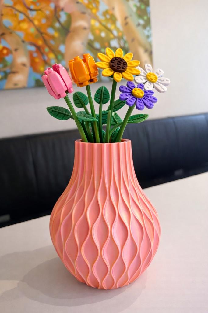 Glanzende Vaas voor LEGO Bloemen - 18 cm, Kunststof, Overige kleuren, Nieuw, Ophalen of Verzenden