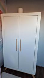 Bopita kledingkast wit – moderne kast met houten details, 50 tot 70 cm, 105 cm of meer, Ophalen of Verzenden, 100 cm of meer