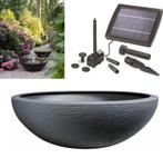 Waterschaal met fonteintje zonne-energie, Overige materialen, Rond, Nieuw, Ophalen of Verzenden