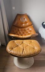 Artifort F588 + voetbankje – project / opknapset, Ophalen, Gebruikt, 75 tot 100 cm, Leer