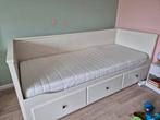 Ikea HEMNES bedbank met 3 lades en 2 matrassen, Huis en Inrichting, Slaapkamer | Bedden, Ophalen, Gebruikt, Wit, Tweepersoons